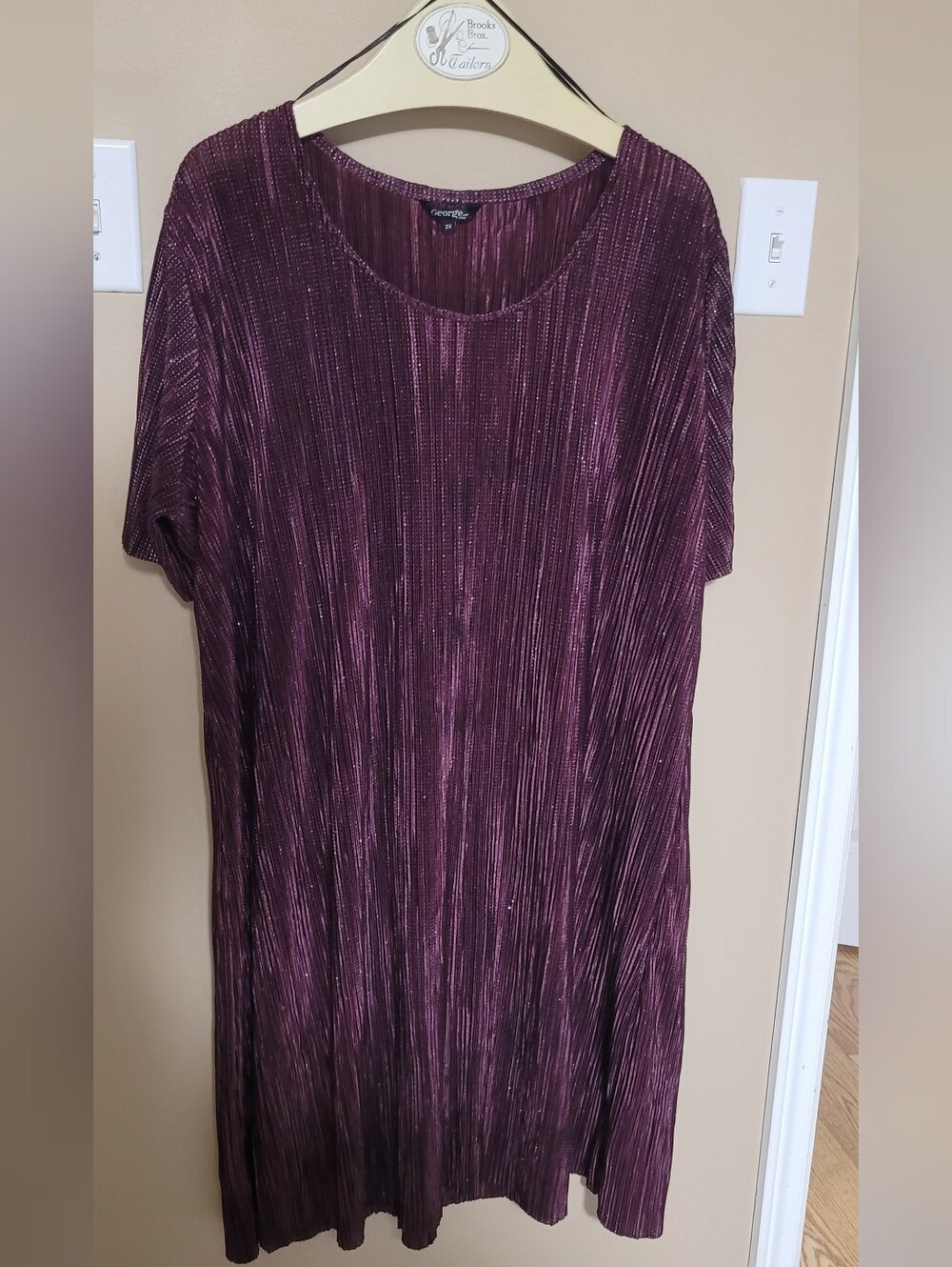 💲1⃣▶ >>>>>> Plum Pleated Midi Dress sz 2x